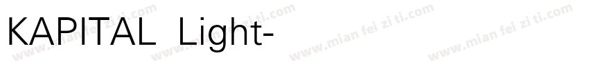 KAPITAL Light字体转换